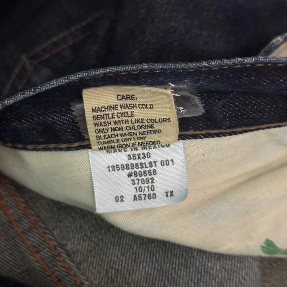 Polo Ralph Lauren Jeans Mens 36 X 30 Slim Straight Blue Denim Y2K Dark Wash